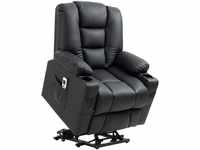 HOMCOM Sessel mit Aufstehhilfe Massagesessel mit Fußstütze Relaxsessel bis...
