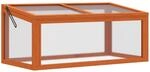 Fr&uuml;hbeet Gew&auml;chshaus mit Abdeckung aus Holz + Polycarbonat wetterfest Orange