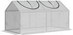 Foliengew&auml;chshaus mit Fenster PE Tomatenhaus 120x60x60cm Wei&szlig;