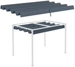 Ersatzdach f&uuml;r 3 x 2,15m Pergola, UV-Schutz, Polyester, Grau