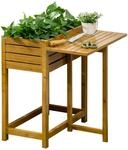 Hochbeet Blumenkasten Kr&auml;uterbeet mit klappbarer Tischplatte