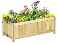 Outsunny Hochbeet, Klappbarer Pflanzkasten, Blumenkasten für Garten