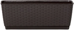 2er-Set Pflanzkasten-Komplettset - ca. 49 x 17 x 17 cm - Dunkelbraun