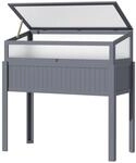 Outsunny Hochbeet Holz 2-in1 f&uuml;r Garten Balkon und Terrasse Polycarbonat Grau...