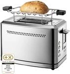 Flex- Toaster m. Br&ouml;tchenaufsatz (Typ 8004) Edelstahl Zwei-Schlitz Toaster