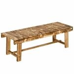 Outsunny Gartenbank Holzbank rustikal Massivholz f&uuml;r 2 Personen Dunkelbraun