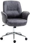 B&uuml;rostuhl mit Wippenfunktion bis 120 kg Mikrofaser Dunkelgrau 67 x 69 x 92-102 cm