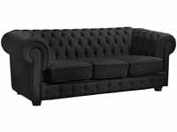 Max Winzer Bridgeport Sofa 3-Sitzer schwarz