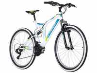 KS Cycling Mountainbike Fully 26'' Zodiac weiß-grün RH 48 cm