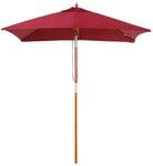 Sonnenschirm Knickbarer Gartenschirm 3-stufig einstellbar Holz+Polyester Weinrot 200