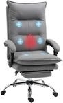 Massage-B&uuml;rostuhl, Schreibtischstuhl mit Wippfunktion, Liegefunktion