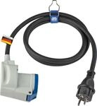 Adapterleitung 1,5 m Schukostecker auf CEE Kupplung, Au&szlig;enbereich IP44