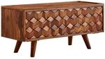 WOHNLING TV Schrank 92x44x35 cm Holz Lowboard Fernsehkommode Fernsehschrank