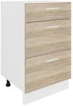 VCM K&uuml;chenschrank Breite 50 cm Schublade Unterschrank K&uuml;che K&uuml;chenm&ouml;bel Esilo