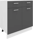 K&uuml;chenschrank Breite 80 cm Schublade Unterschrank K&uuml;che K&uuml;chenm&ouml;bel Esilo