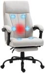 Massage-B&uuml;rostuhl, 111-119cm PC Stuhl mit Wippfunktion, Heizfunktion