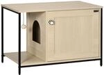 Katzenschrank für Katzentoilette, Katzenklo mit Tür, Katzenhaus, Eiche Katzenschrank für Katzentoilette, Katzenklo mit Tür, Katzenhaus, Eiche