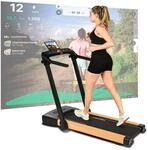 Laufband und Walking Pad 2 in 1 Holzoptik