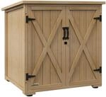 Outsunny Gartenschuppen, Ger&auml;teschrank Wetterfester Ger&auml;teschuppen mit Doppelt&uuml;r