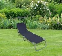 Sonnenliege Liegestuhl faltbar klappbar Balkonliege Dach Anthrazit