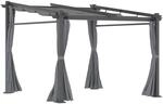 Pergola 2,97 x 2,95 m Gartenpavillon mit Sonnendach, Seitenteilen