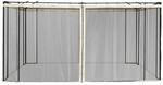 Outsunny Moskitonetz f&uuml;r 3x4 Pavillon 4 Seitenteile Fliegennetz mit Haken Nylon