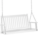 Gartenschaukel f&uuml;r 2 Personen Massivholz Patio Terrasse Hinterhof Wei&szlig; 117 x 69 x