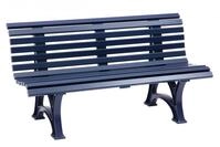 Parkbank Helgoland stahlblau