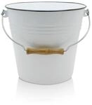 Emaillierter Wassereimer wei&szlig;, 5 Liter