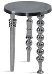 Beistelltisch Metall Silber Sofatisch 44x44x63 cm Wohnzimmertisch Rund Abstelltisch