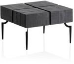 Wohnling Couchtisch Mango Massivholz 60 cm Sofatisch Cube Wohnzimmertisch