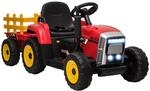 Elektrischer Traktor Kinder Aufsitztraktor mit MP3 Funktion, 3-6KM/H Rot