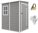 Ger&auml;tehaus 1,54m&sup3;, Gartenhaus mit Pultdach, 122 x 149 x 192/177 cm...