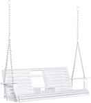 H&auml;ngebank 2-3 Sitzer Tannenholz 150 x 75 x 53 cm Wei&szlig;