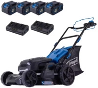 6in1 Akku-Rasenm&auml;her BC-MP470-X &ndash; Set XL2x2 inkl. 4x 4Ah Akku + 2 4,5A