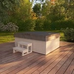 Home Deluxe Outdoor Whirlpool NIMBUS inkl. Treppe und Thermoabdeckung - 190 x 140 cm