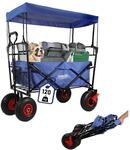 Lemodo Bollerwagen faltbar mit Dach, blau