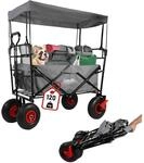 Lemodo Bollerwagen faltbar mit Dach, grau