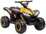 Elektro Quad f&uuml;r Kinder 12V Kinder Quad mit USB-Anschluss MP3-Musikplayer gelb