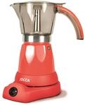 elektrische Espresso Kaffeemaschine in rot f&uuml;r bis zu 6 Tassen mit 360&deg; drehbarem