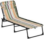 Sonnenliege klappbar Gartenliege, Liegestuhl wetterfeste Campingliege Mehrfarbig