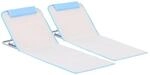 Outsunny Strandmatte 2er Set Sonnenmatte Faltbar 5-stufig Tragetasche Stahl