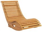 Outsunny Schaukelstuhl Schaukelliege Holz Ergonomisch Gartenliege mit S-Form
