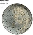 Serie Carellia, Teller Set f&uuml;r 4 Personen, Steinzeug, Grau
