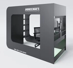 MINECRAFT - Kojenbett, Hochbett 120x200cm, Gaming M&ouml;bel mit dunklem Design