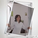 Alu Fensterbausatz Slim 100x120cm anthrazit Pollenschutz