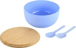 Salatschale, blau, Bambus, FSC