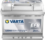 VARTA Professional EFB LED60 Autobatterien 932060064K312, LED 60, 12 V, 60 Ah, 640 A
