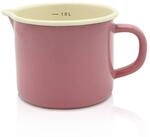 Emaillierter Milchtopf - rosa - 12 cm
