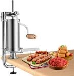Costway COSTWAY 1,5L Wurstf&uuml;ller manuell, Wurstmaschine aus Edelstahl